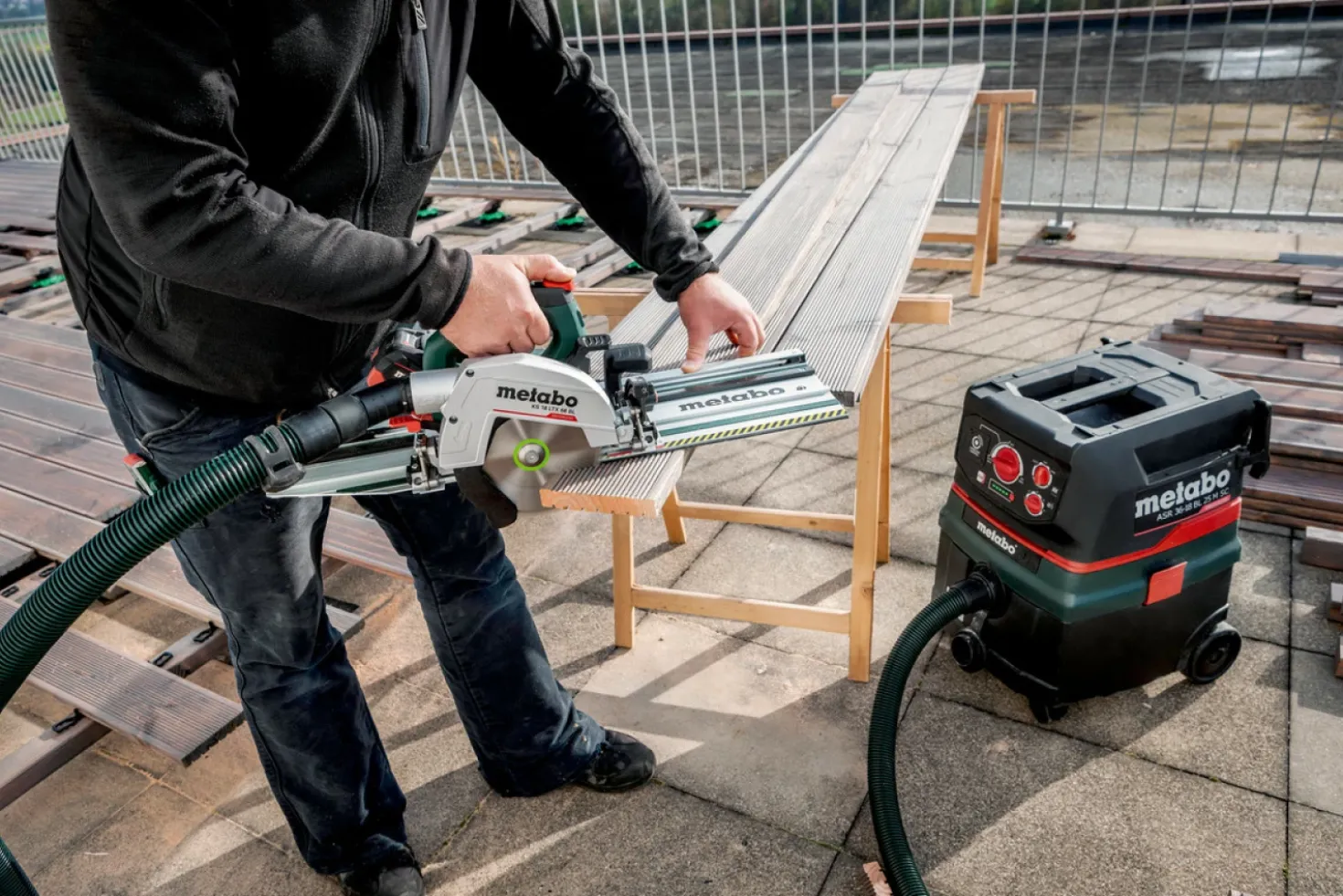 Metabo KS 18 LTX 66 BL 18V Li-ion accu cirkelzaag set (2 x 8.0Ah LiHD accu) in metaBOX - koolborstelloos