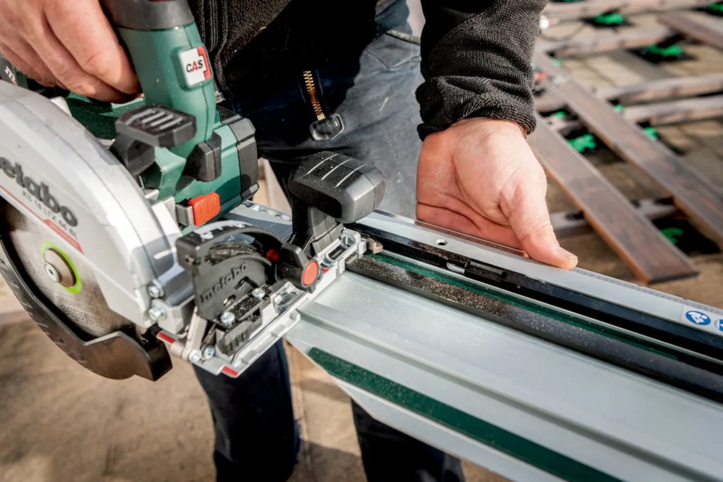 Metabo KS 18 LTX 66 BL 18V Li-ion accu cirkelzaag set (2 x 8.0Ah LiHD accu) in metaBOX - koolborstelloos