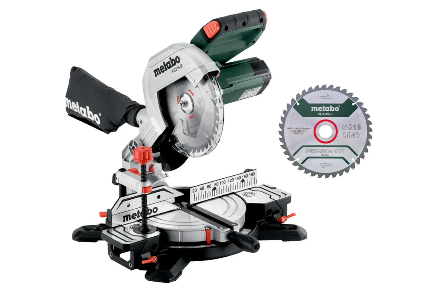 Metabo KS 216 M Afkortzaag - 1350W - 216 x 30mm - Quick hendel - met extra zaagblad