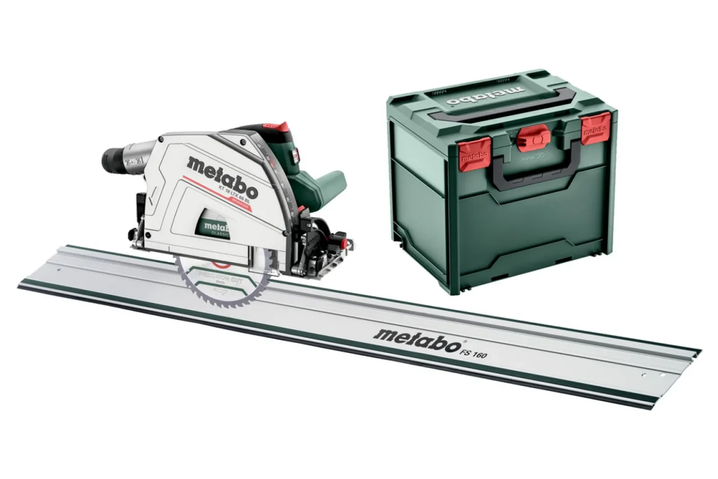 Metabo KT 18 LTX 66 BL 18V Li-ion accu invalcirkelzaag body incl. geleiderail in metaBOX - 165 x 20mm - koolborstelloos