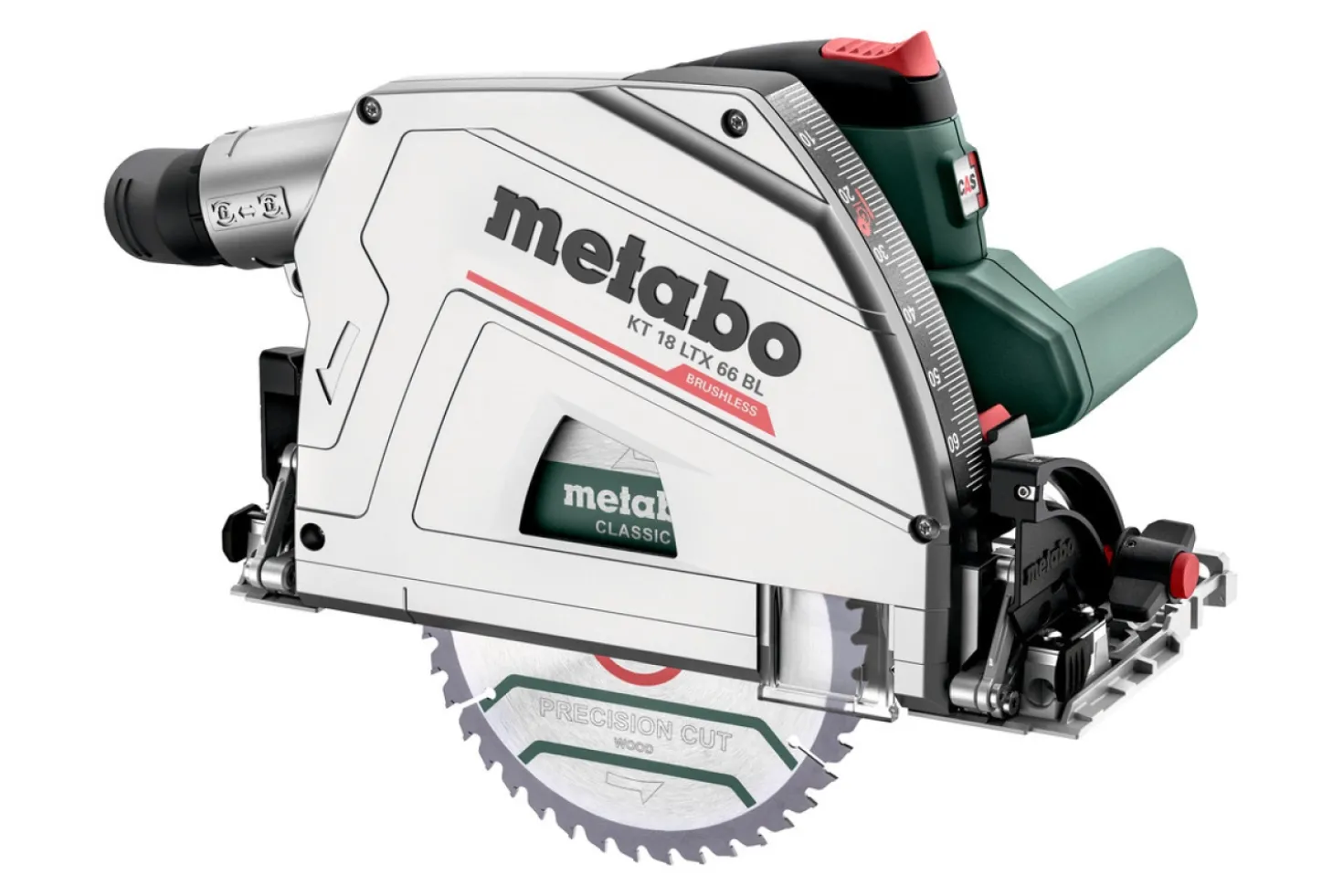 Metabo KT 18 LTX 66 BL 18V Li-ion accu invalcirkelzaag set (2x 8.0Ah accu) incl. geleiderail in metaBOX - 165 x 20mm - koolborstelloos