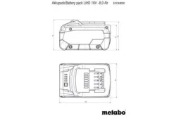 Metabo 625369000 LiHD accu-pack 18 V - 8.0 Ah