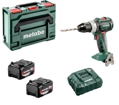 Metabo SB 18 LT BL 18V accu klopboor- /schroefmachine set (2x Li-Power 4.0Ah accu) in metaBOX - koolborstelloos