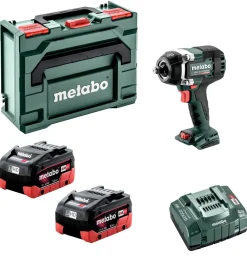 Metabo SSW 18 LTX 800 BL 18V Li-ion accu slagmoersleutel set (2x 5.5Ah accu) in metaBOX - 800Nm