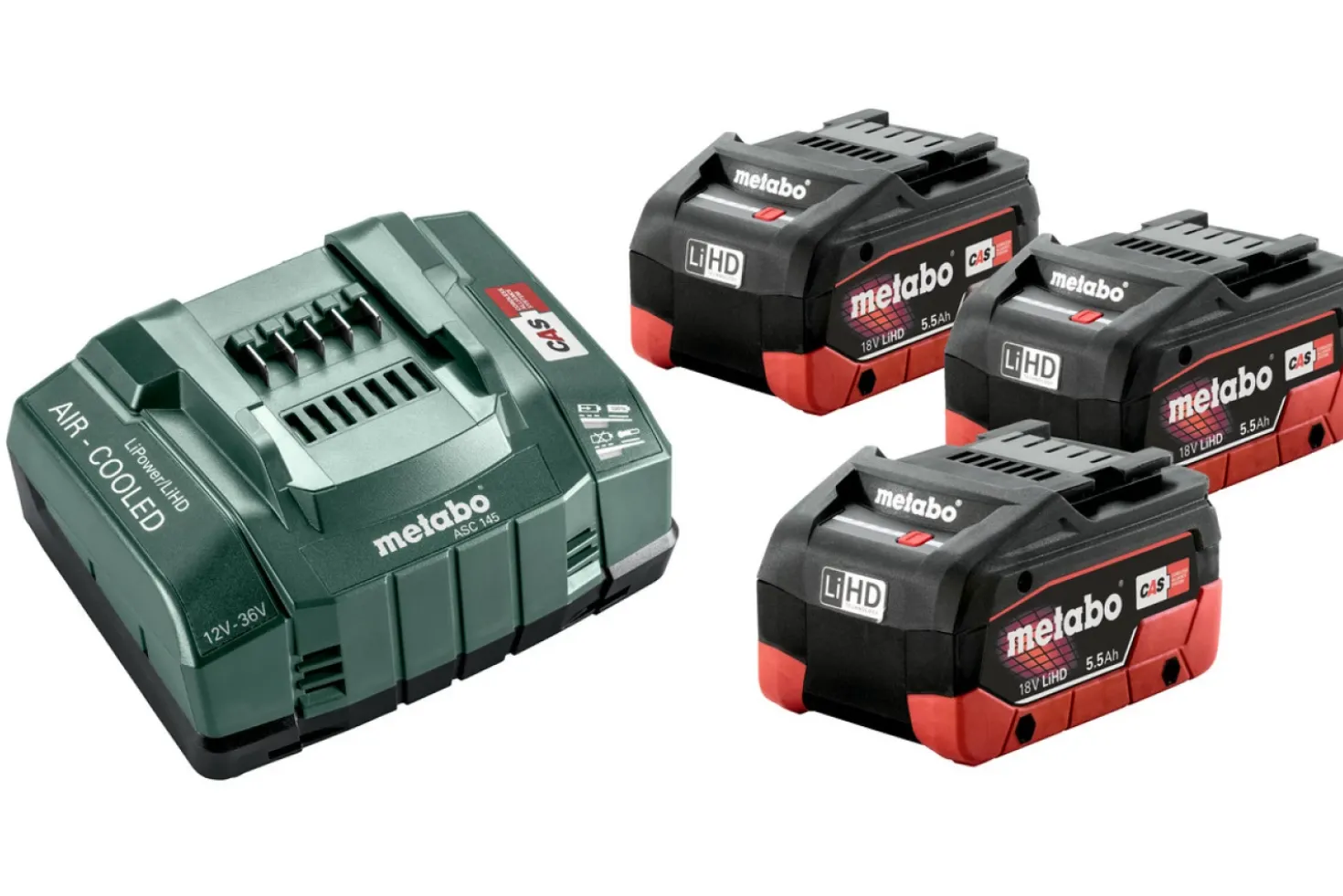 Metabo 685074000 18V LiHD accu starterset (3x 5.5Ah) + lader