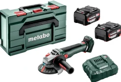Metabo WB 18 LT BL 11-125 Quick 18V Li-Ion Accu-slijper set (2x 5.2Ah) in MetaBox