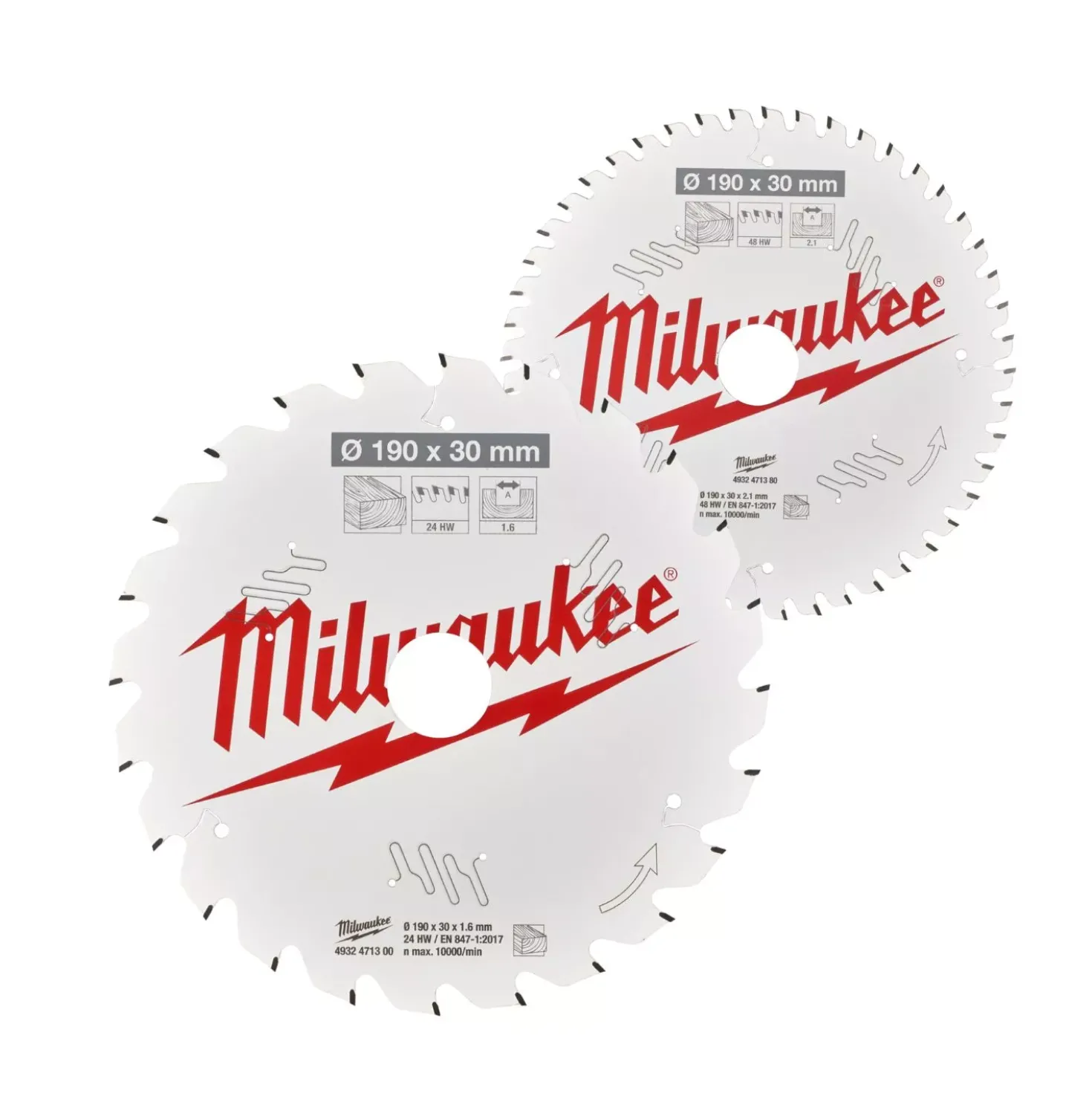 Milwaukee 4932479574 Cirkelzaagblad - 190 x 30mm - hout - duopack