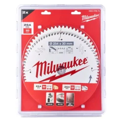 Milwaukee 4932479576 Cirkelzaagblad - 254 x 30mm - hout - duopack
