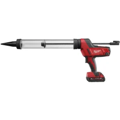 Milwaukee C18 PCG/600T-201B 18V Li-Ion Accu lijm- en kitspuit set (1x 2.0Ah accu) incl. worsthouder in tas