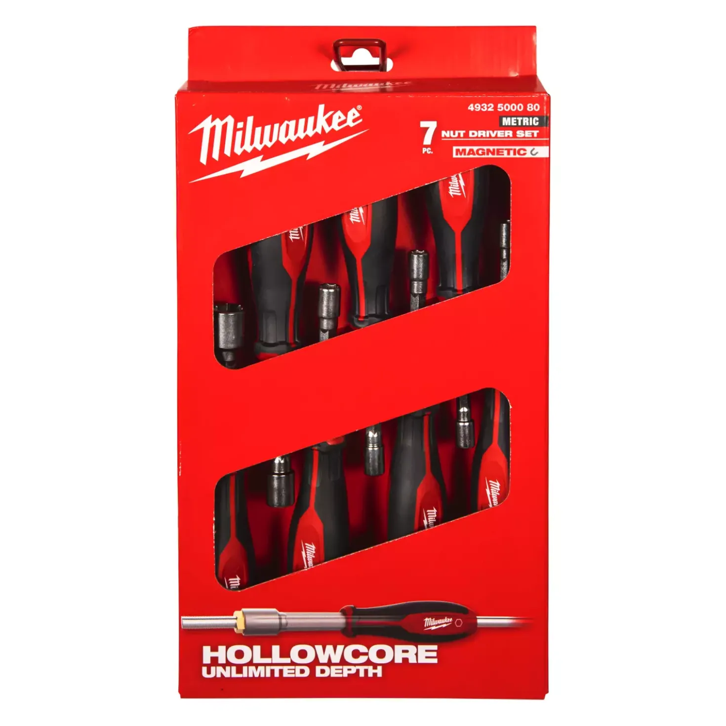 Milwaukee 4932500080 7-delige Dopschroevendraaierset HOLLOWCORE - magnetisch
