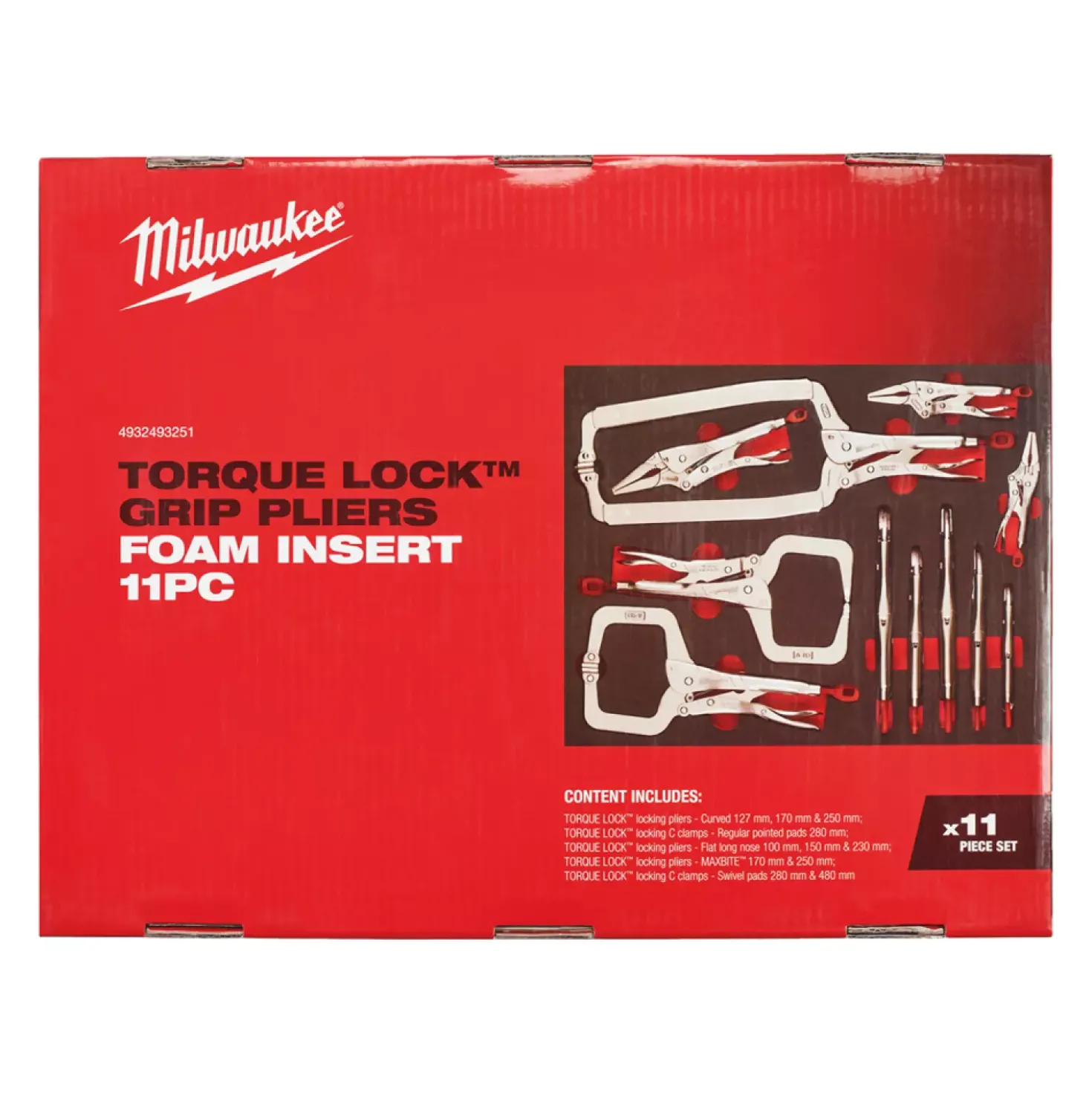 Milwaukee 4932493251 11-delige Griptangenset in foam inlay