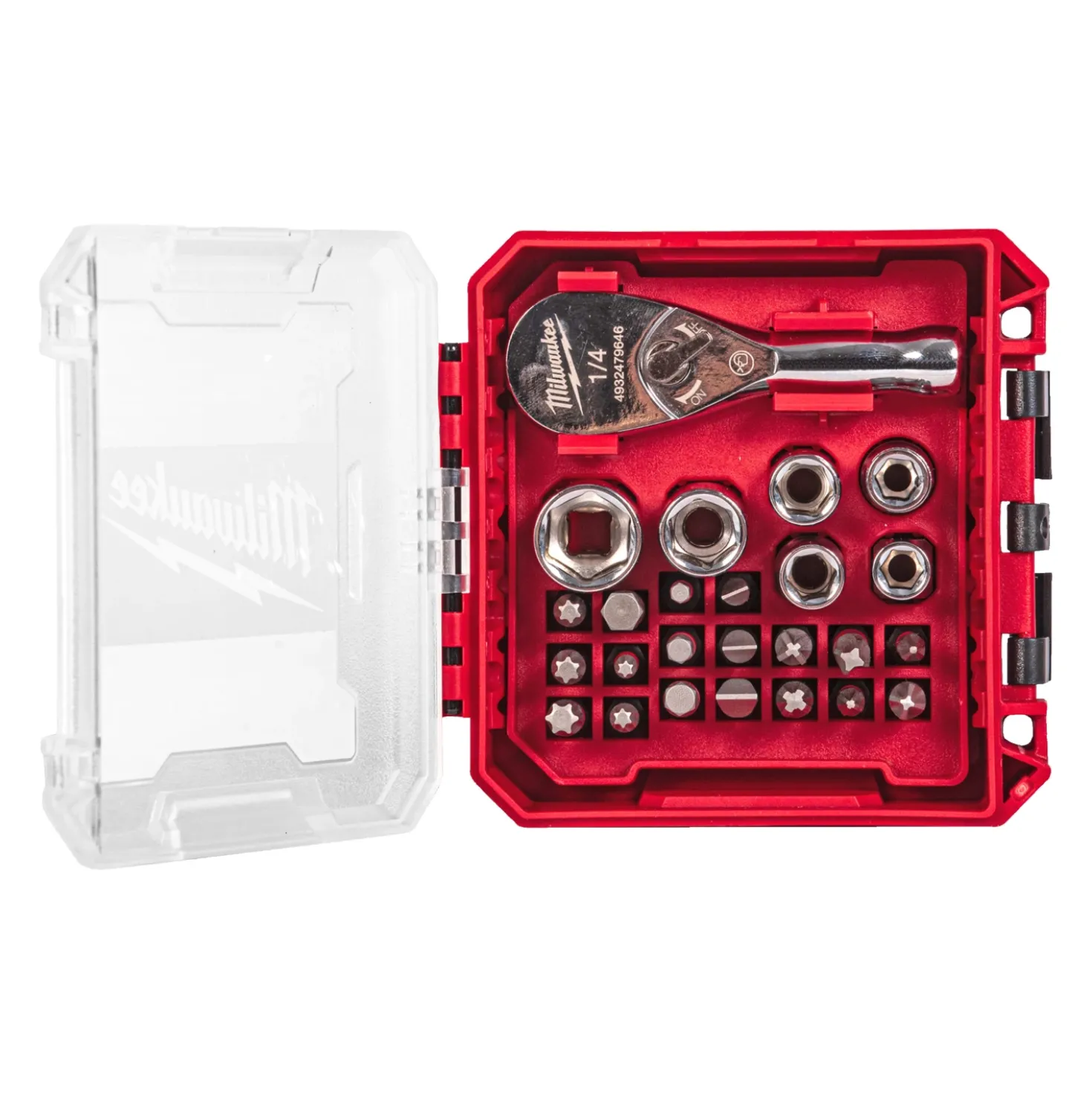 Milwaukee 4932499470 25-delige Ratel- en doppenset - in PACKOUT Ready Box - 1/4"