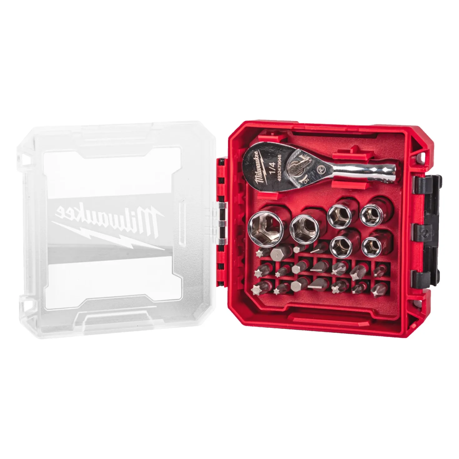 Milwaukee 4932499470 25-delige Ratel- en doppenset - in PACKOUT Ready Box - 1/4"