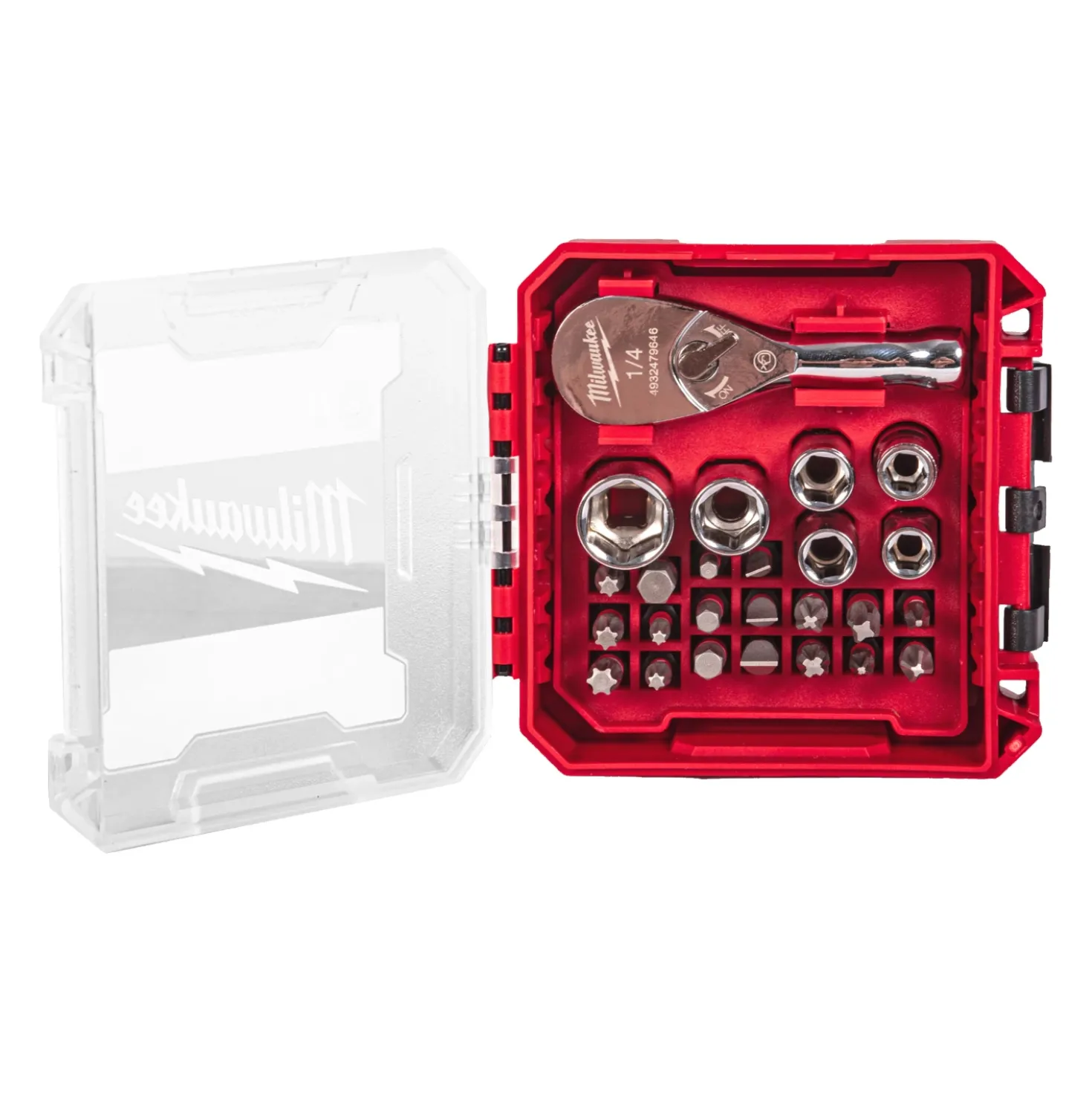 Milwaukee 4932499470 25-delige Ratel- en doppenset - in PACKOUT Ready Box - 1/4"