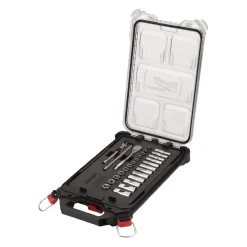 Milwaukee 4932478812 28-delige Ratel- en doppenset - in PACKOUT compact slim organiser - 1/4"