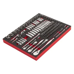 Milwaukee 4932498518 193-delige Ratel-en doppenset - in foam inlay - 1/4" + 3/8"+ 1/2"