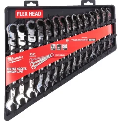Milwaukee 4932478558 15-delige Ringratel-steeksleutel MAX BITE Flex - 8-22mm