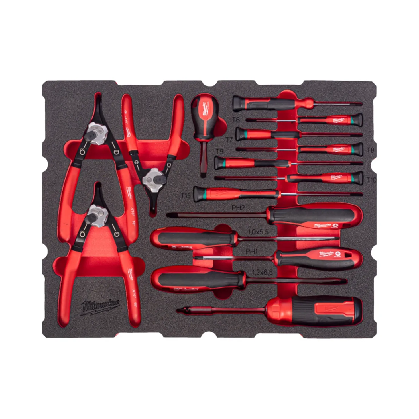 Milwaukee 4932501876 44-delige Schroevendraaierset +Borgveertangenset - in PACKOUT foam Inlay