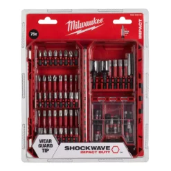 Milwaukee 4932492008 75-delige Shockwave Impact Duty bitset in cassette