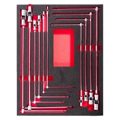 Milwaukee 4932499295 10-delige T-dopsleutels met cardangewricht - in foam inlay