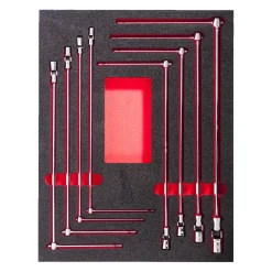 Milwaukee 4932499113 8-delige T-dopsleutels met cardangewricht - in foam inlay