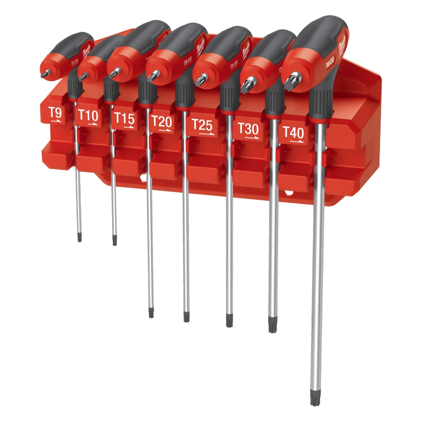 Milwaukee 4932498690 7-delige Torx T-greep Schroevendraaierset met comfort grip - T9-40
