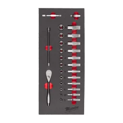Milwaukee 4932479824 Foam Inlay doppenset 1/4