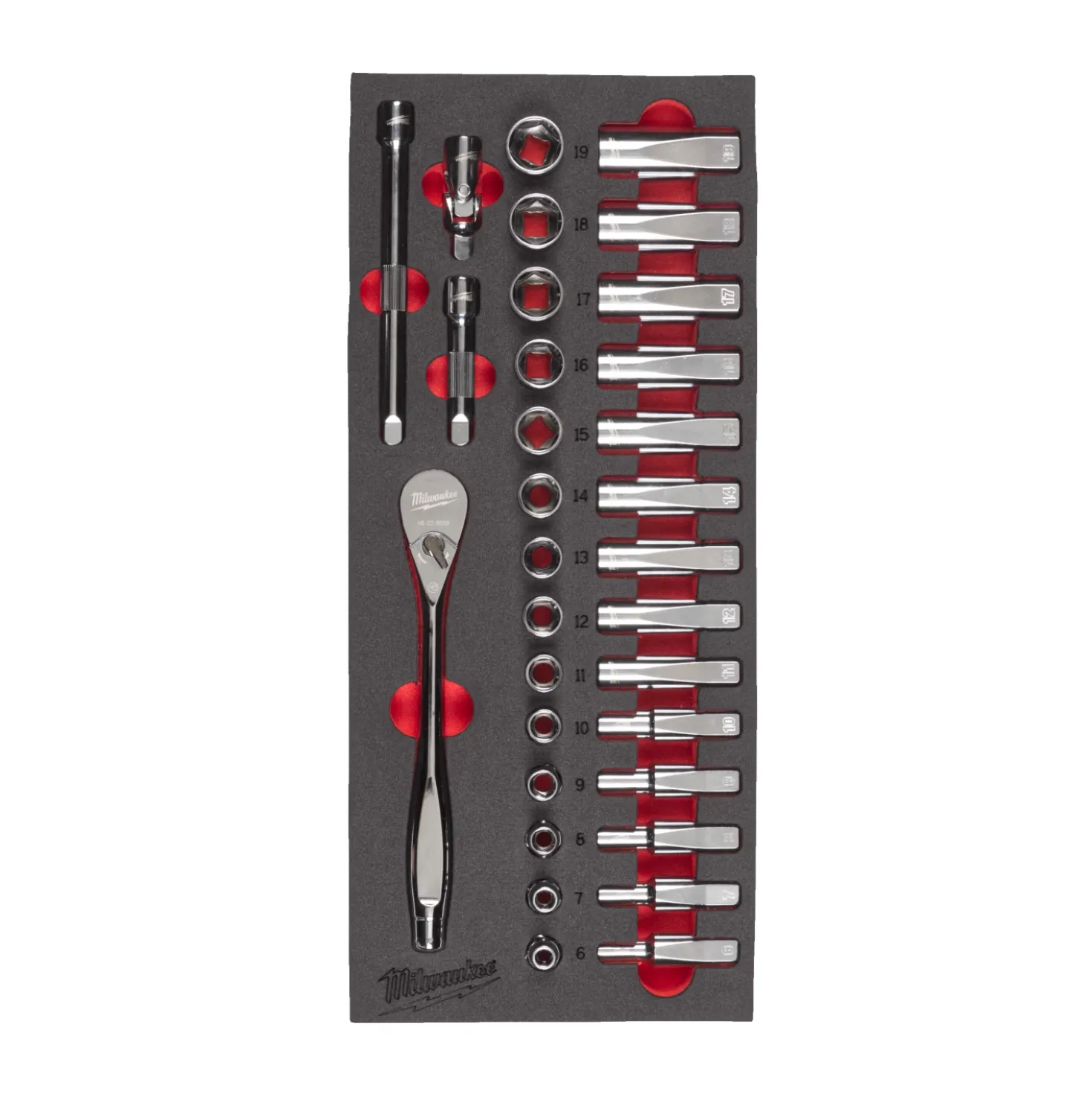 Milwaukee 4932479825 Foam Inlay doppenset - 3/8''