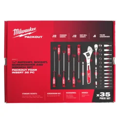 Milwaukee 4932480717 Foam Inlay doppenset 1/2'' PACKOUT