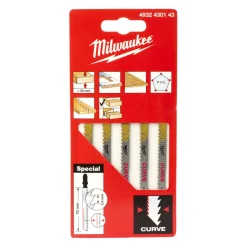Milwaukee 4932430143 HCS Decoupeerzaagblad - voor zagen bochten - Hout / Kunststof (5st)