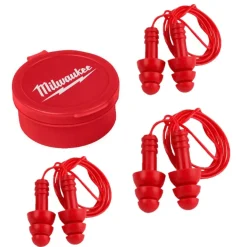 Milwaukee 4932471904 Herbruikbare siliconen oordoppen aan koord (3-pack) - SNR 31dB