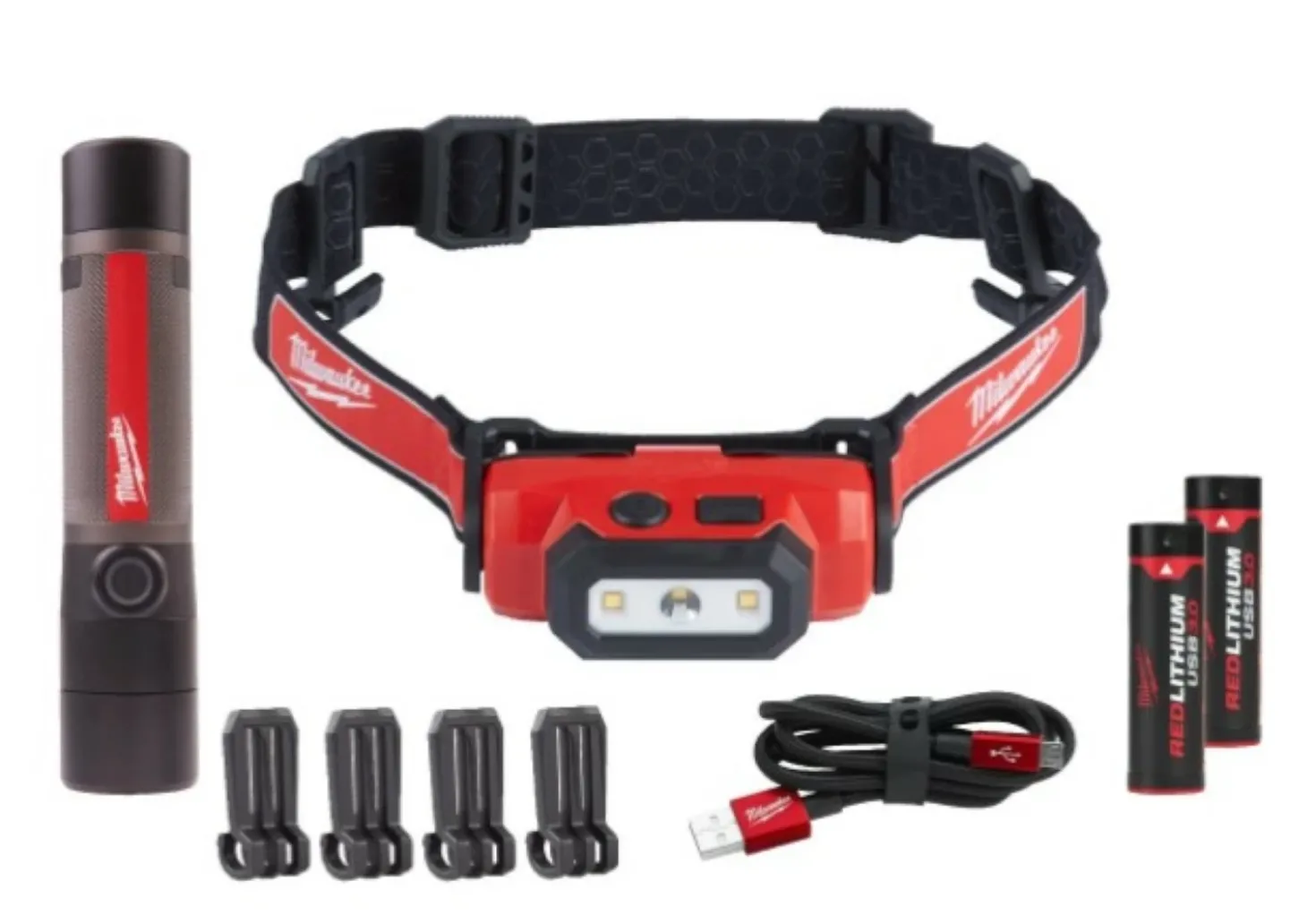 Milwaukee L4 FMHL2LED-302 Verlichting set - USB Oplaadbaar - 800Lm
