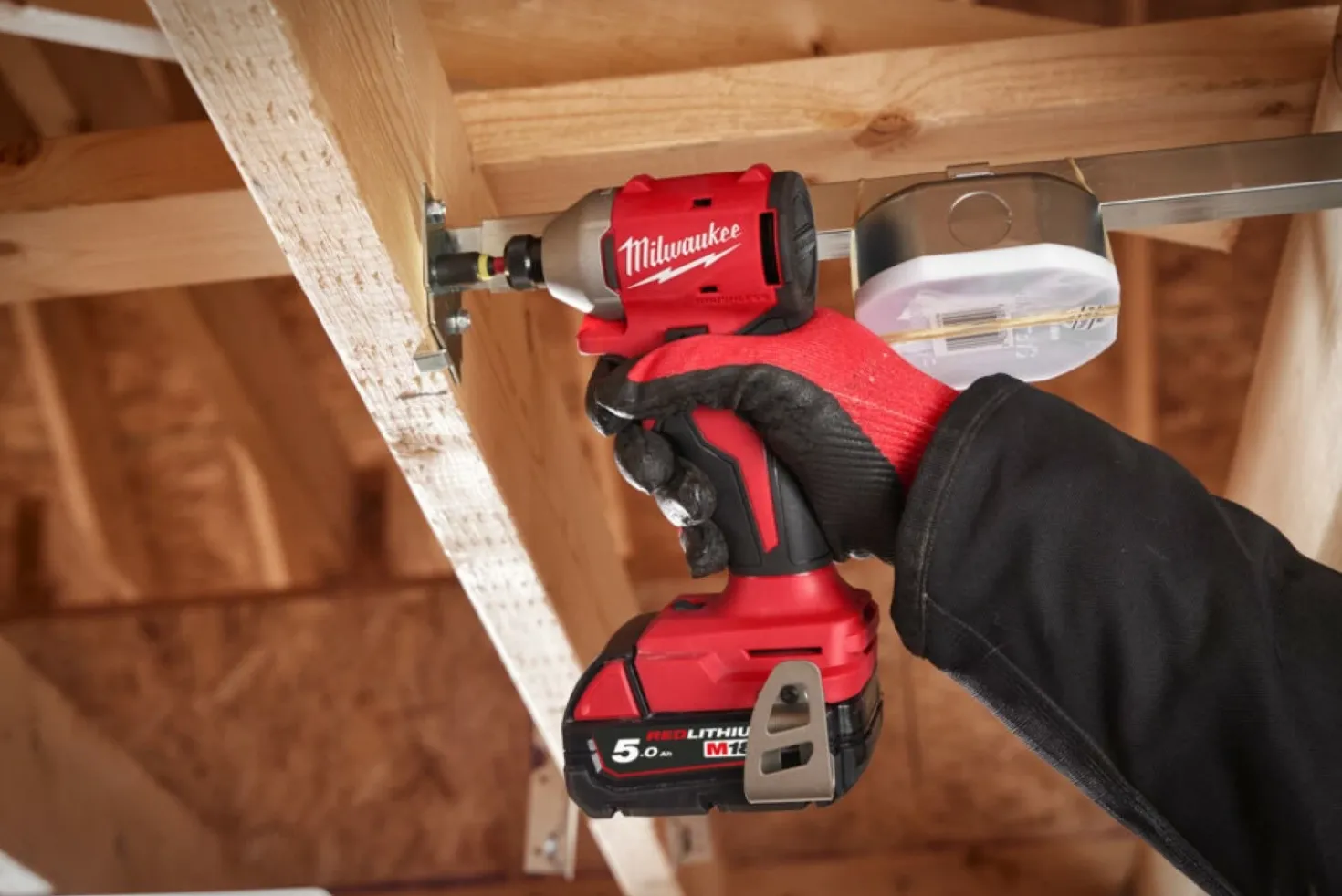 Milwaukee M18 BLIDR-502X 18V Li-ion accu slagschroevendraaier (2x 5.0Ah accu) set in HD Box - 190Nm