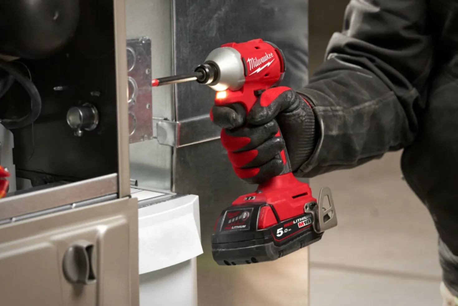 Milwaukee M18 BLIDR-502X 18V Li-ion accu slagschroevendraaier (2x 5.0Ah accu) set in HD Box - 190Nm
