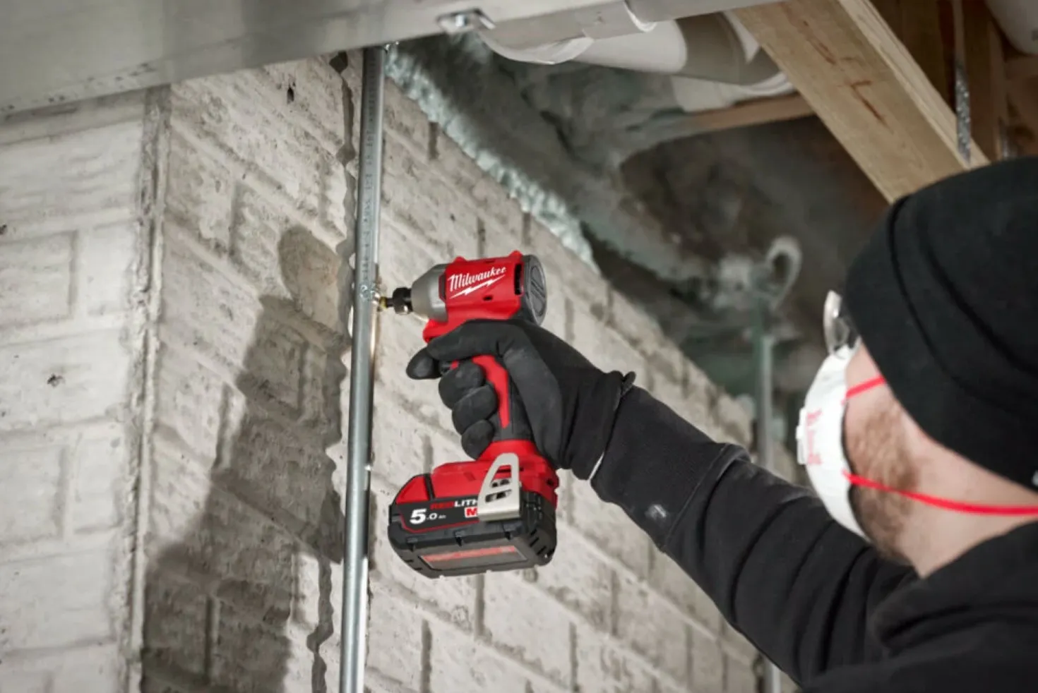 Milwaukee M18 BLIDR-502X 18V Li-ion accu slagschroevendraaier (2x 5.0Ah accu) set in HD Box - 190Nm