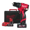 Milwaukee M12 BLPDRC-402C 12V Li-ion accu klopboor-/schroefmachine set (2x 4.0Ah accu) in koffer