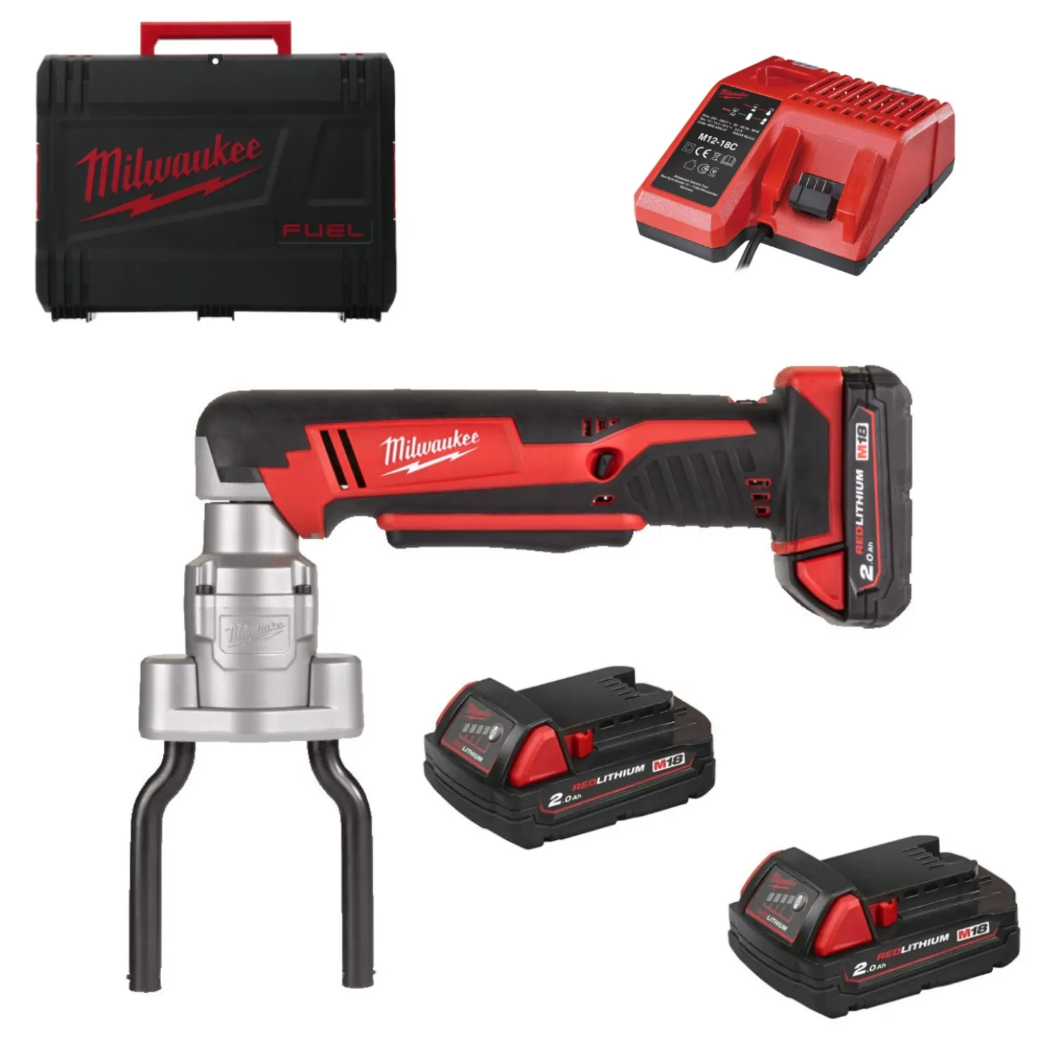 Milwaukee M18 BSBT-202X 18V Li-ion accu breekboutmachine set (2x 2.0Ah accu) in HD box