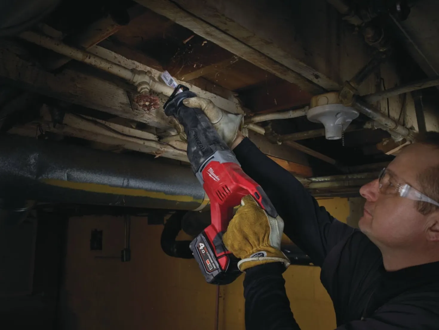 Milwaukee M18 BSX-402C 18V Li-Ion accu reciprozaag set (2x 4.0Ah accu) in koffer