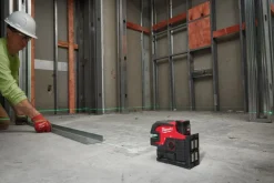 Milwaukee M12 CLL4P-301C kruislijnlaser met 4 punten in transportkoffer (1x 3.0 Ah Accu) - Groen - 12V