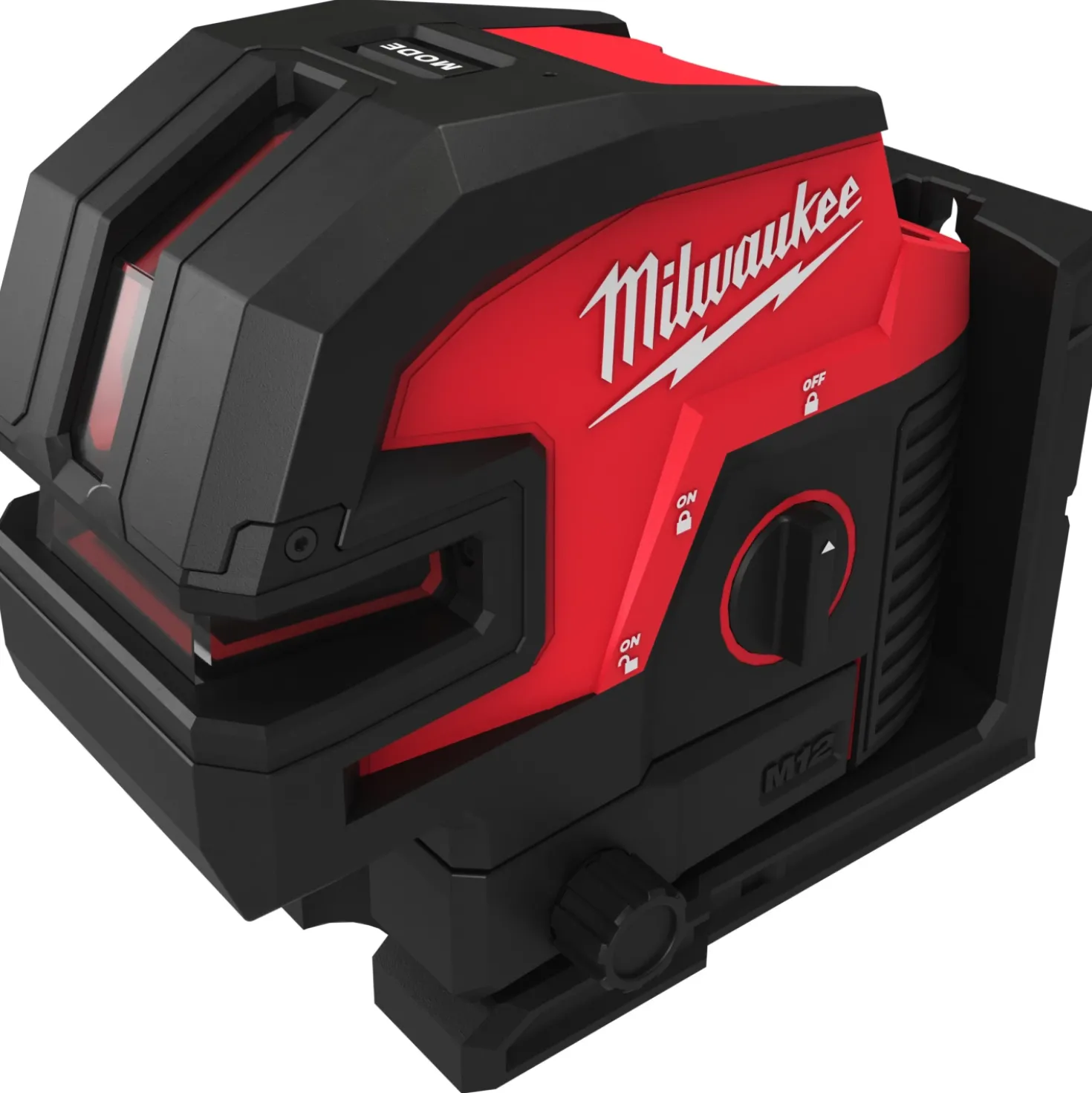 Milwaukee M12 CLL4P-0C 12V Li-Ion accu zelfnivellerende kruislijnlaser met 4 punten body in transportkoffer - groen