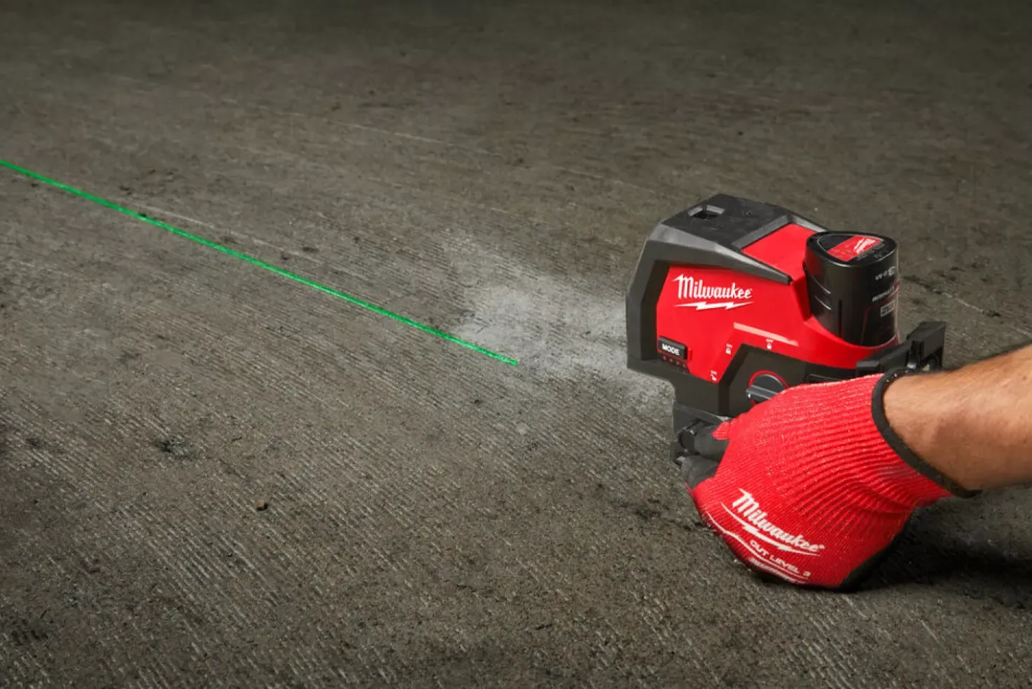 Milwaukee M12 CLLP-0C 12V Li-Ion accu laser body in koffer - 2 lijnen - Groen - 38m