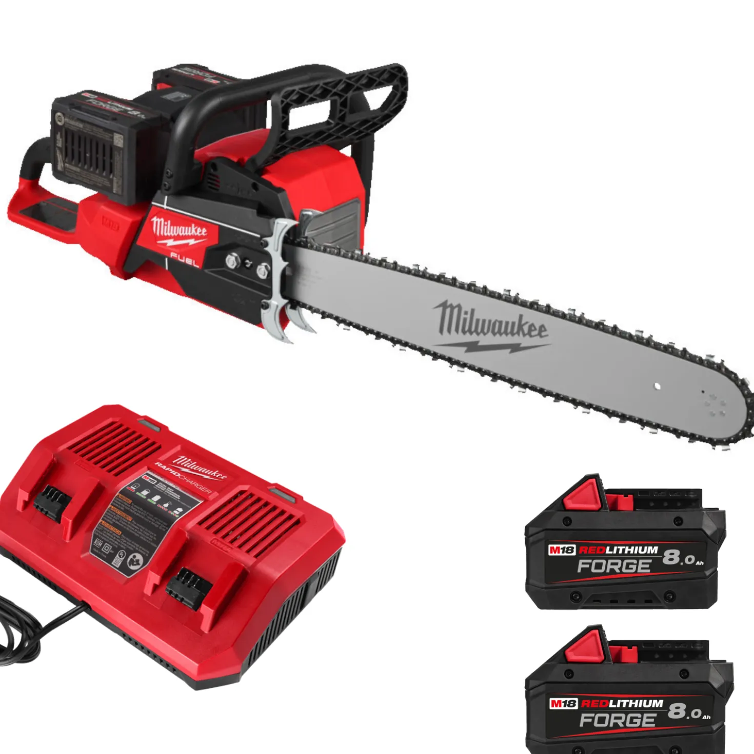 Milwaukee M18 F2CHS50-802 FUEL 18V Li-Ion accu kettingzaag set (2x 8.0Ah) - 50cm