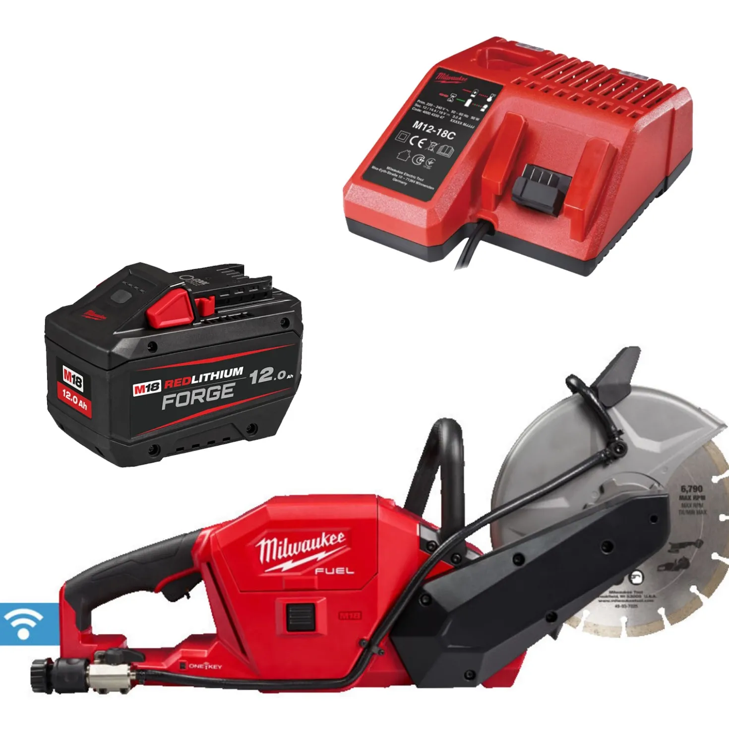 Milwaukee M18 FCOS230-121 18V Li-ion accu doorslijpmachine set (1x 12.0Ah accu) - 230mm