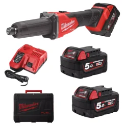 Milwaukee M18 FDGRB-502X FUEL rechte stiftslijper met RAPIDSTOP en schuifschakelaar GEN II - (2x 5.0Ah)
