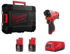 Milwaukee M12 FID2-202X 12V Li-Ion accu slagschroevendraaier set (2x2.0Ah) in HD-box - 170Nm - koolborstelloos