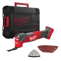Milwaukee M18 FMT-0X 18V Li-ion Accu multitool body + 8 delige accessoireset in HD Box