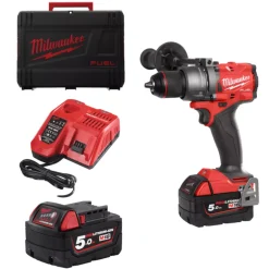 Milwaukee M18 FPD3-502X FUEL slagboormachine (2x 5.0 Ah accu) in HD box - 158Nm -18V