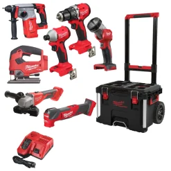 Milwaukee M18 FPP7E-503P 18V Li-ion 7-Delige combiset (3x 5.0Ah) in Packout