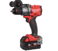 Milwaukee M18 FPP2E3-502X 18V Li-ion accu klopboor- /schroefmachine (M18 FPD3) & Haakse slijper (M18 FSAG125) Combiset (2x 5.0Ah accu) in HD Box