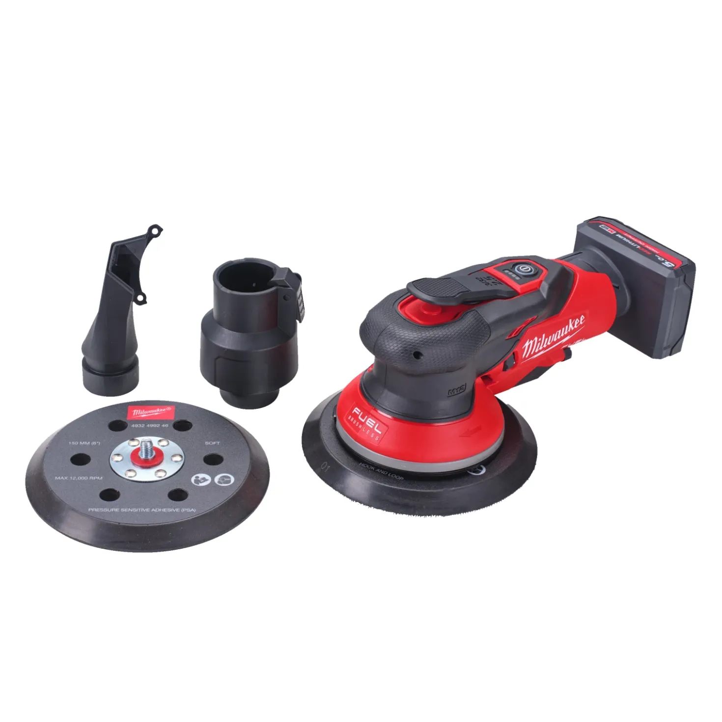 Milwaukee M12 FROS2.5-502x 12V Li-ion accu Excentrische schuurmachine set (2x 5.0Ah accu) in HD Box - 150mm